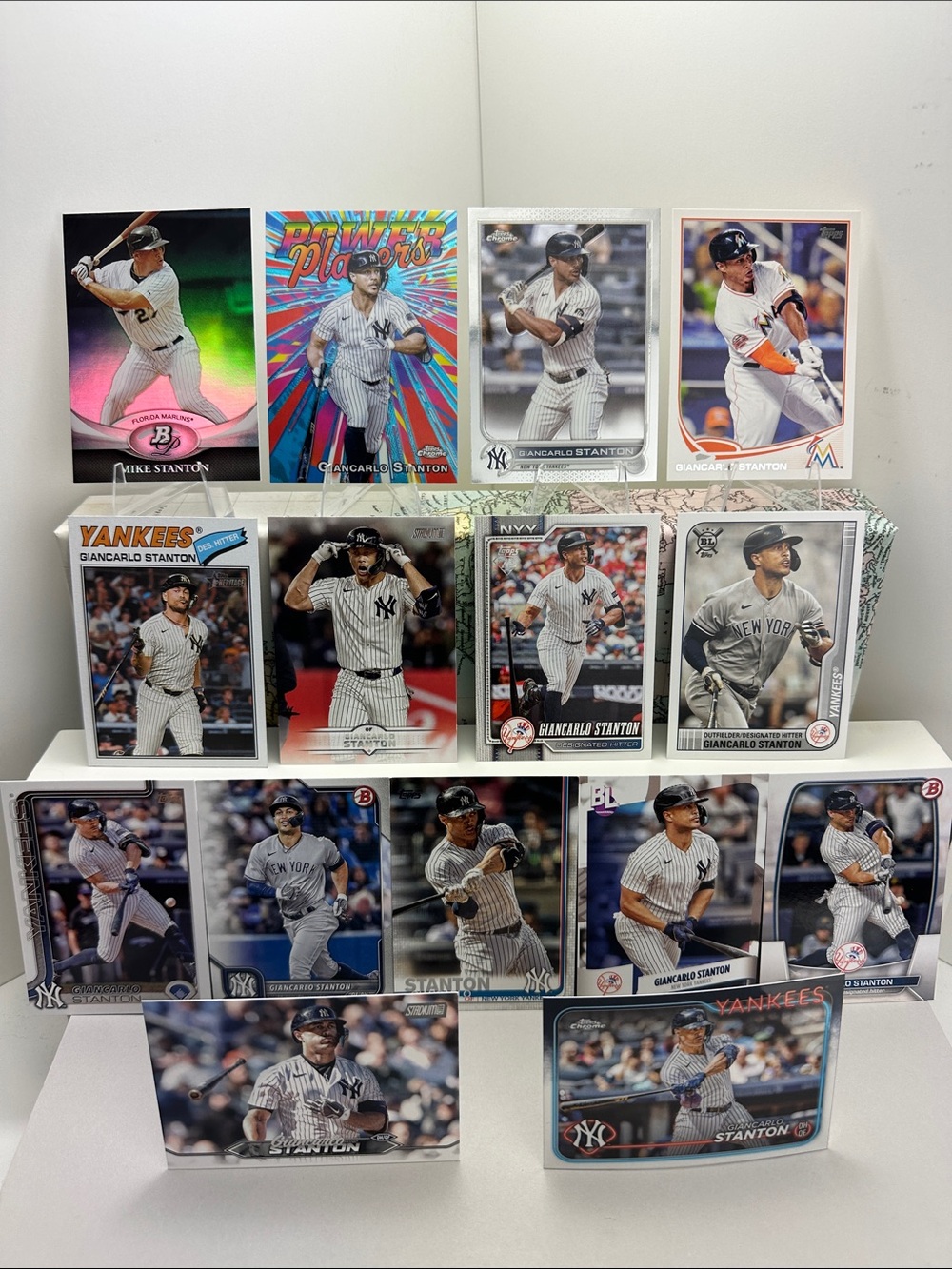 Giancarlo Stanton Yankees Lot of 15 w/ “Mike” Stanton Marlins card